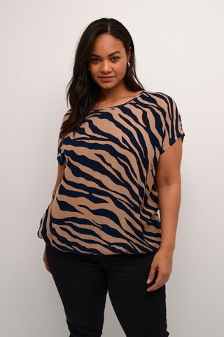 KAFFE CURVE Blouse 'Marca' in Blue: front