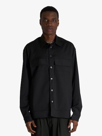 Yes London Regular Fit Hemden in Schwarz: Vorderseite