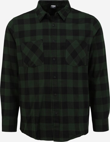 Urban Classics Button Up Shirt in Green: front