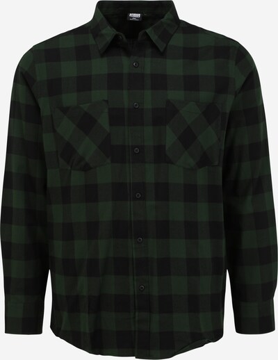 Urban Classics Skjorte i mørkegrøn / sort, Produktvisning