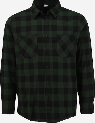 Urban Classics Skjorta i mörkgrön / svart, Produktvy