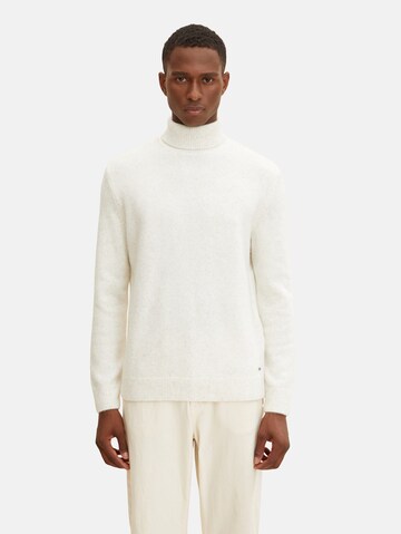 TOM TAILOR Sweater in White: front