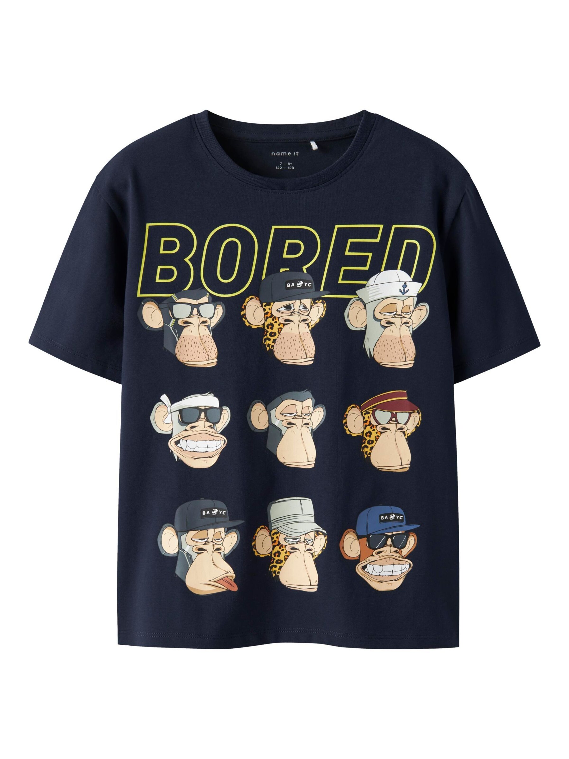 NAME IT - Camiseta 'Bored Ape' en azul: frente