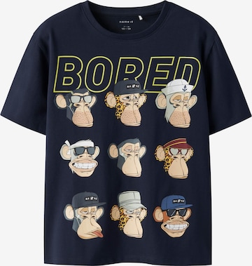 NAME IT - Camiseta 'Bored Ape' en azul: frente