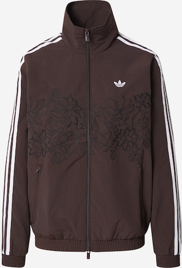 XS dydžio Demisezoninė striukė 'FB' iš ADIDAS ORIGINALS, spalva – šokolado spalva / juoda / balta, Prekių apžvalga