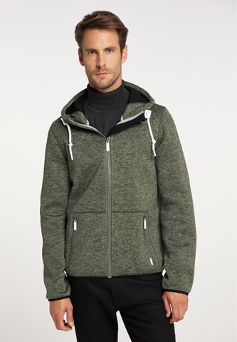 ICEBOUND Fleece jas in Groen: voorkant