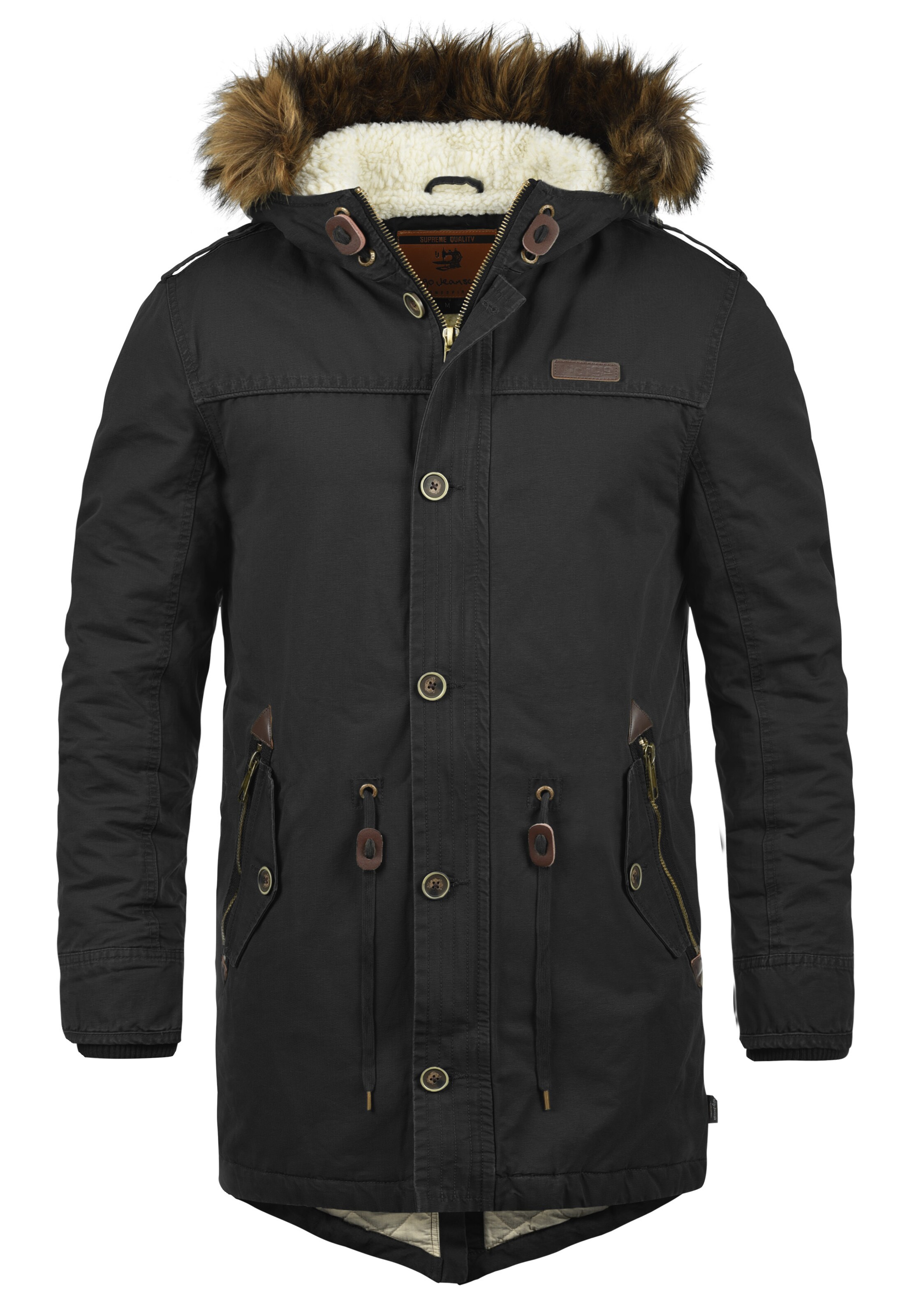 INDICODE JEANS - Parka de inverno 'IDPulsoor' em preto: frente