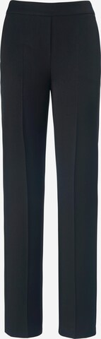 Peter Hahn Regular Pleated Pants in Black: front