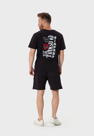 Oldskull Shirt 'Asian Triple Mask' in Black