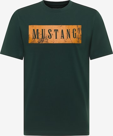 MUSTANG T-Shirt 'Style Austin' in Grün: Vorderseite