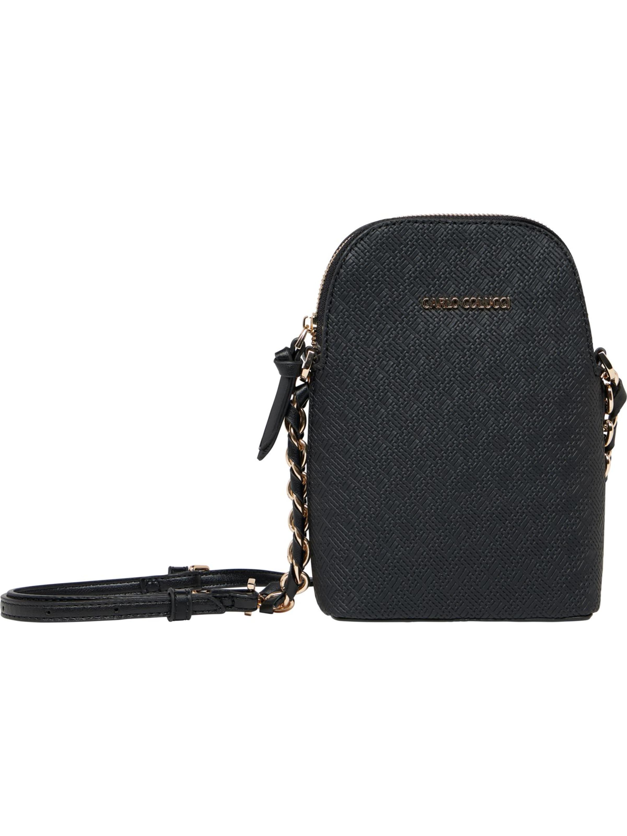 Carlo Colucci Schoudertas ' Devalier ' in Zwart: voorkant