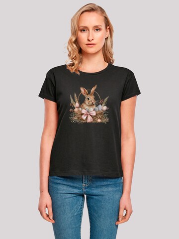 T-shirt 'Osterhasen Korb' F4NT4STIC en noir : devant