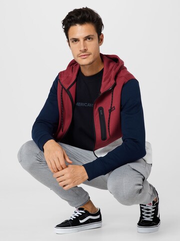 American Eagle Zip-Up Hoodie in Red