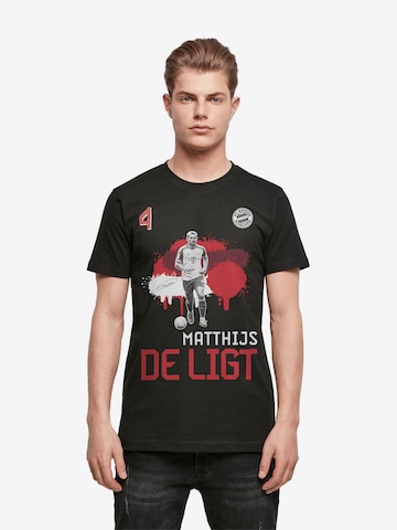 FC BAYERN MÜNCHEN Shirt 'Matthijs de Ligt' in Black: front