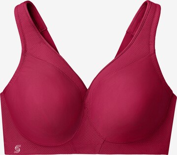 GLAMORISE Minimiser Sports Bra 'MagicLift' in Red: front