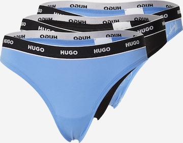HUGO Стринг в синьо: отпред