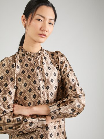 PIECES Shirt dress 'MELAH' in Brown