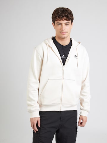 ADIDAS ORIGINALS Sweat jacket 'Essentials' in White: front