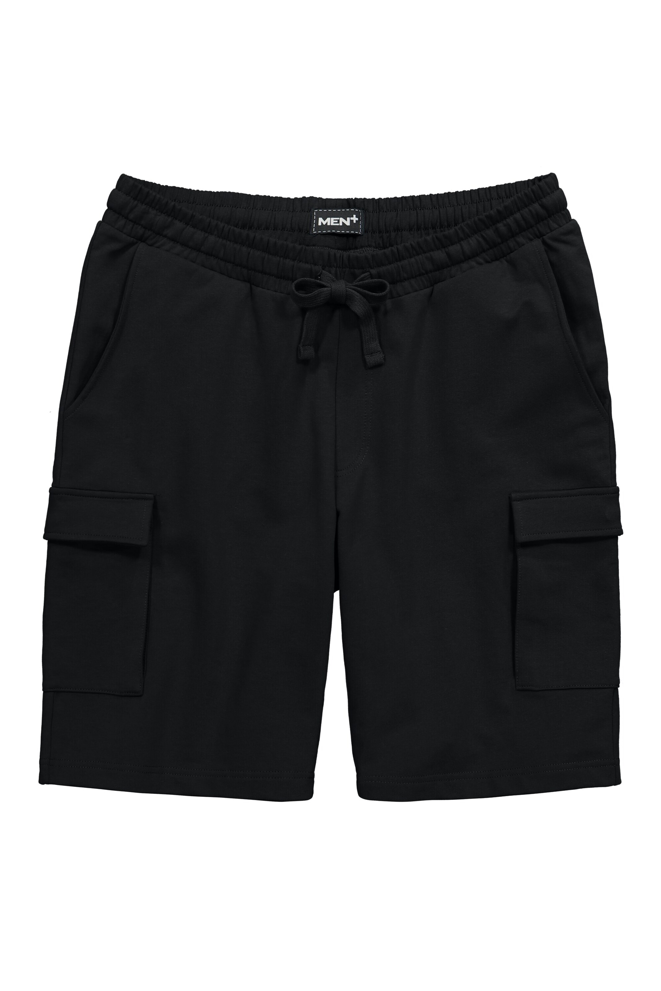 Men Plus Broek 'Bermuda' in Zwart: voorkant