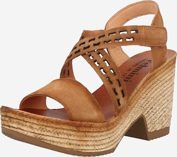 FELMINI Strap Sandals in Brown: front