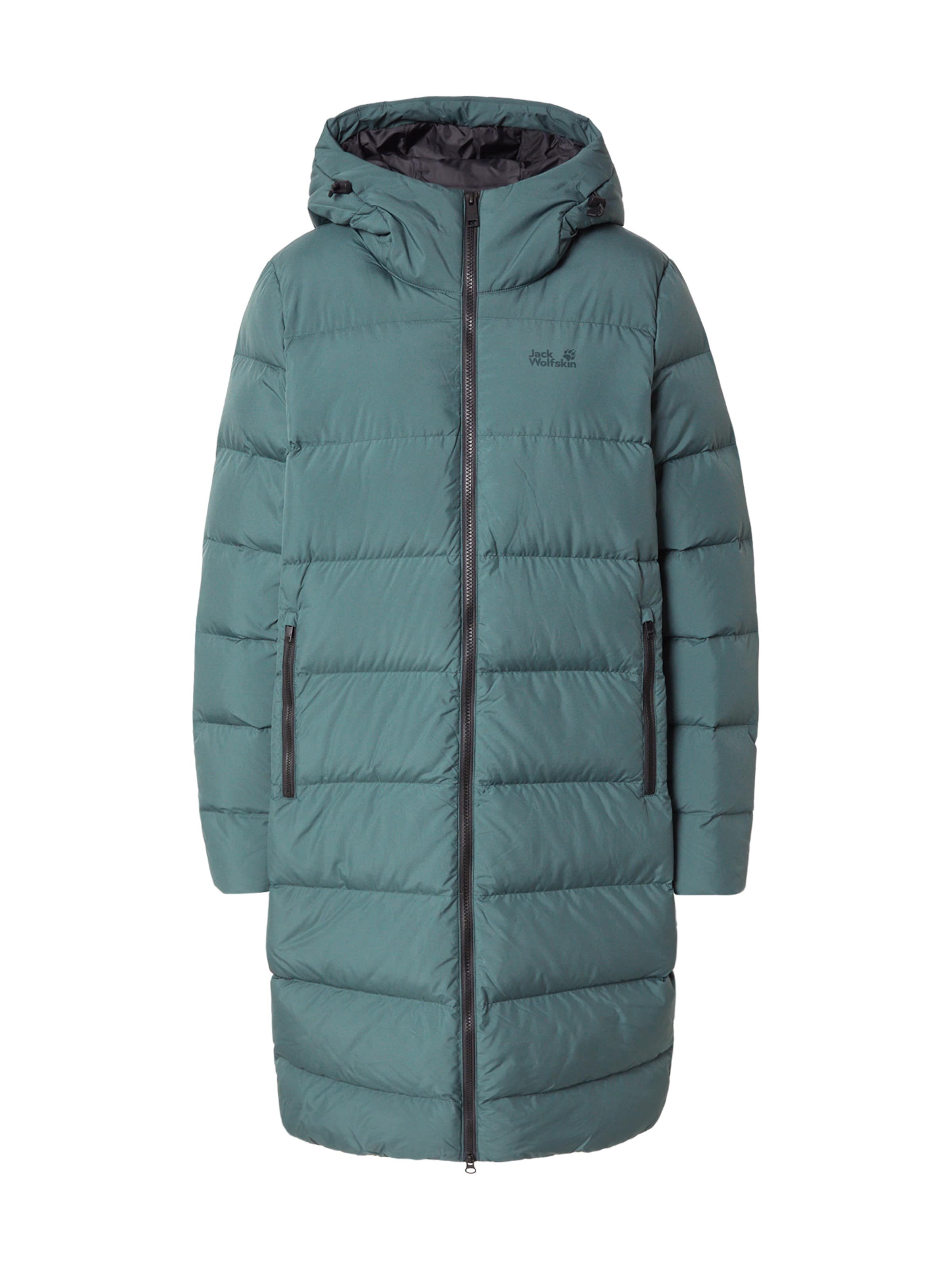 JACK WOLFSKIN - Sobretudo outdoor 'FROZEN PALACE' em verde: frente