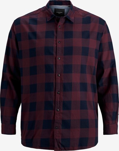 Jack & Jones Plus Button Up Shirt 'Gingham' in Night blue / Cherry red, Item view