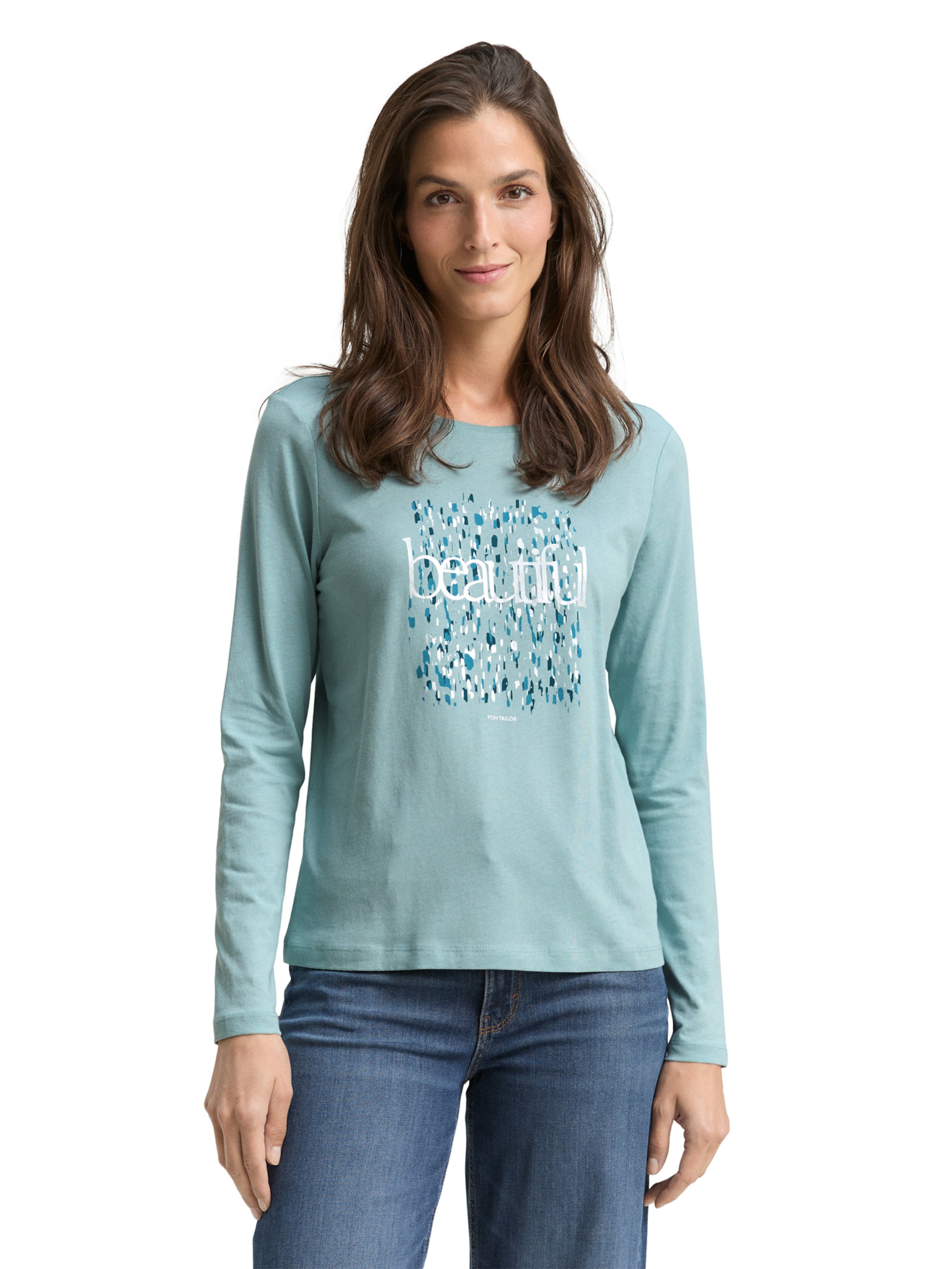 TOM TAILOR - Camisa em verde: frente