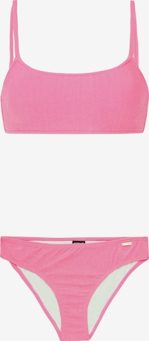 PROTEST Bustier Bikini 'PRTDice' in Roze: voorkant