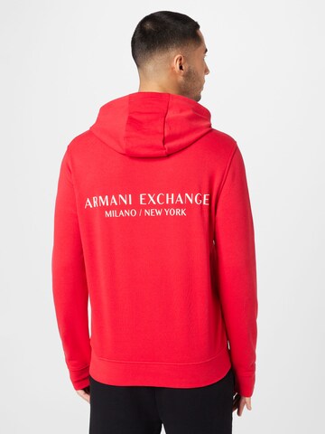 ARMANI EXCHANGE Regular Fit Sweatshirt i rød