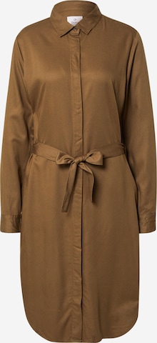 ThokkThokk - Vestido camisero en marrón: frente
