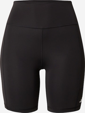 Skinny Pantaloni sport 'Optime' de la ADIDAS PERFORMANCE pe negru: față