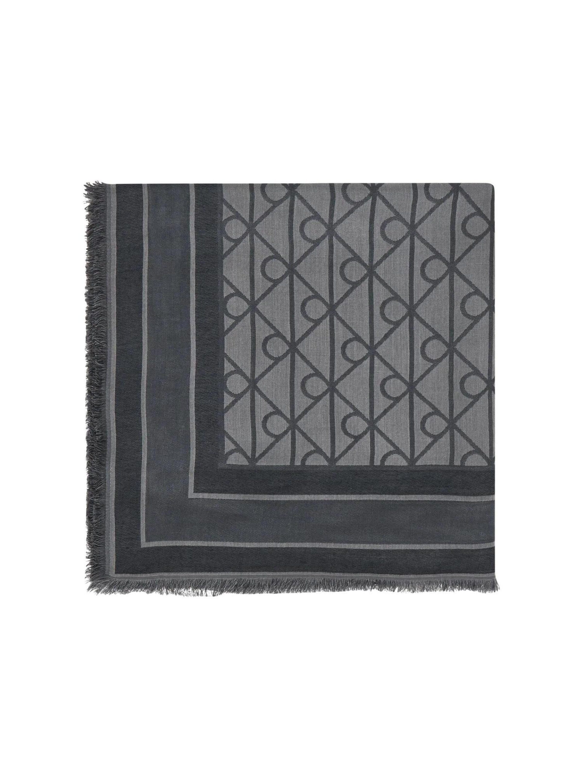 Calvin Klein Scarf 'EMBLEM AOP JACQUARD SQUARE SCARF LV04F8080G' i svart