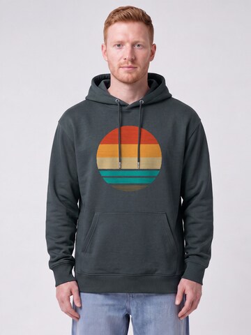 Sweat-shirt 'Retro Sunset Ocean' Watapparel en gris : devant