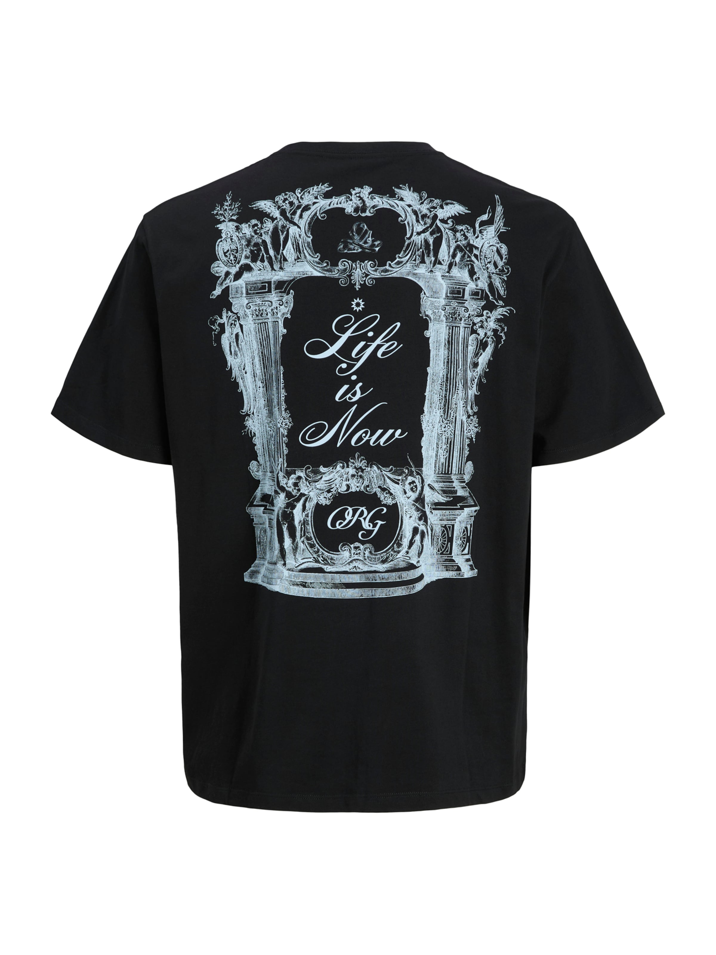 JACK & JONES Тениска 'JORWinged Gallery' в черно