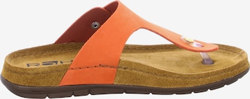 ROHDE T-Bar Sandals in Orange