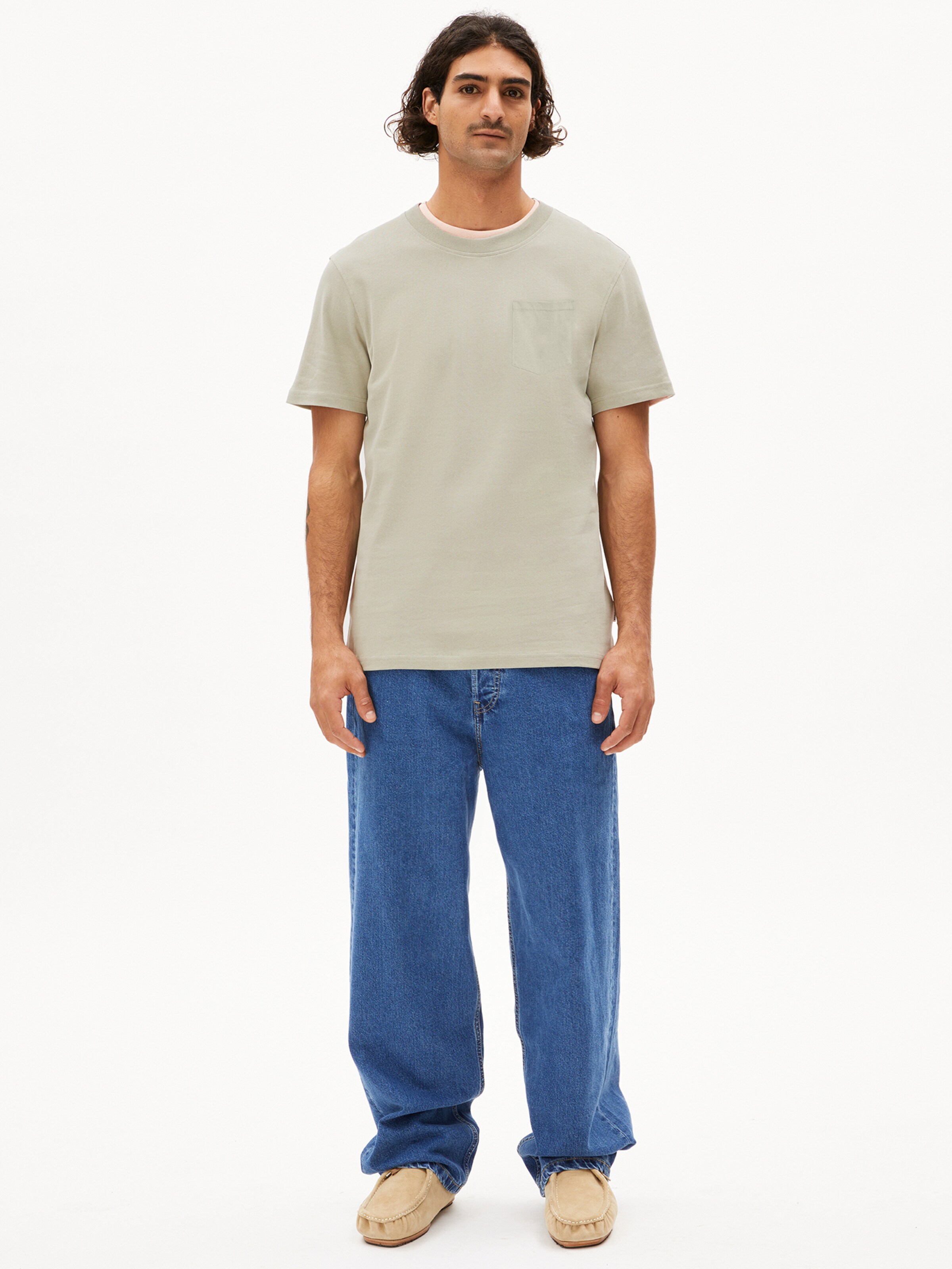 T-Shirt 'MAARKOS POCKET ' ARMEDANGELS en vert