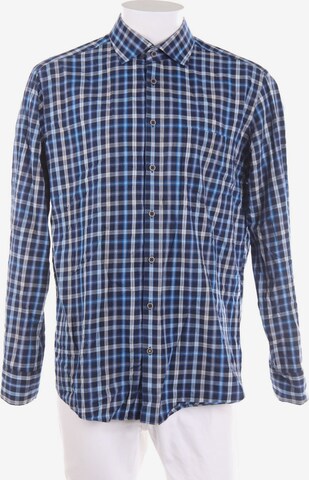 REDMOND COLLEGE Button Up Shirt in XXL in Blue: front