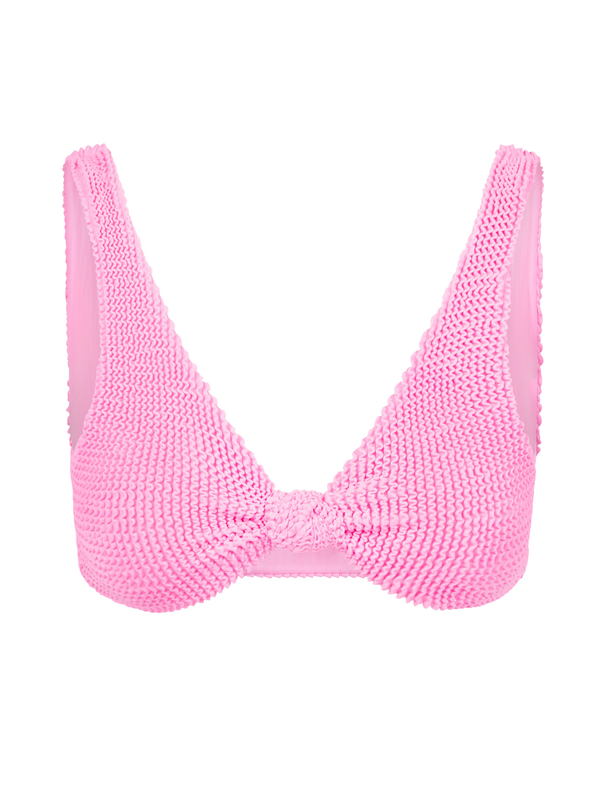 Moda Minx Bikini top 'Scrunch' in Pink: front