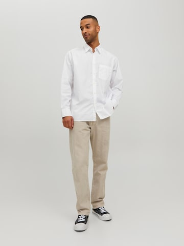 JACK & JONES Comfort fit Button Up Shirt 'Bill' in White