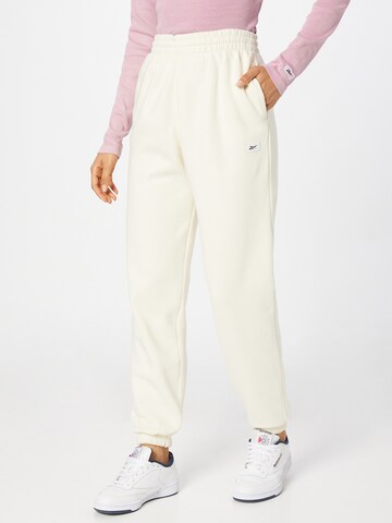 Reebok - Tapered Pantalón en blanco: frente