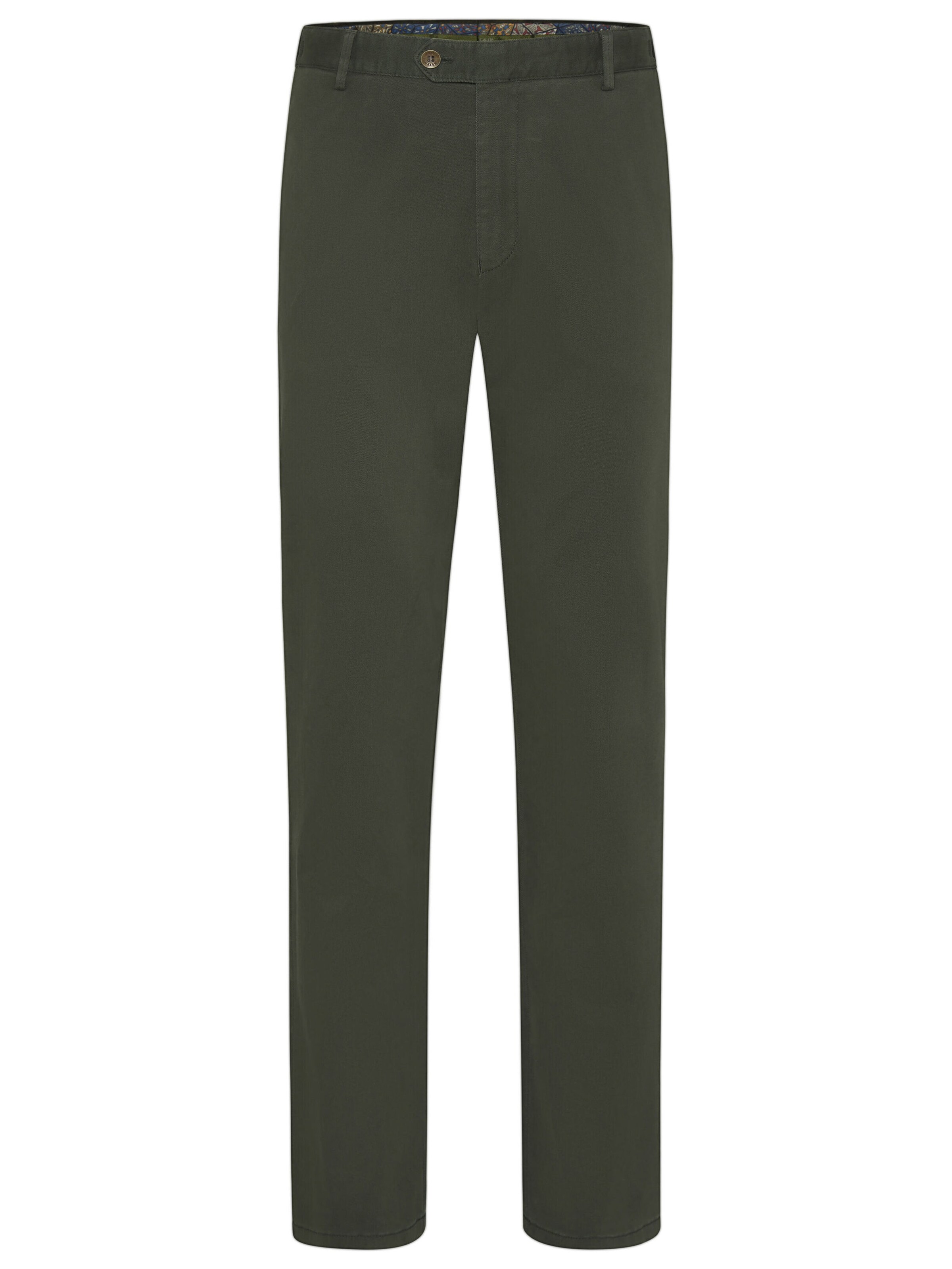 MEYER Regular Chinohose  'Oslo' in Grün: Vorderseite