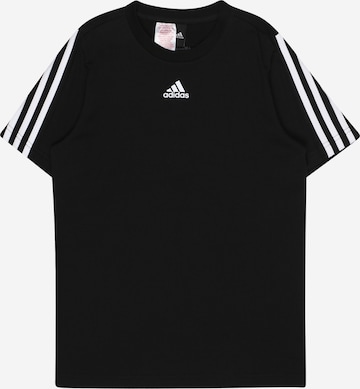 ADIDAS SPORTSWEAR - Camisa funcionais 'Future Icons 3-Stripes' em preto: frente