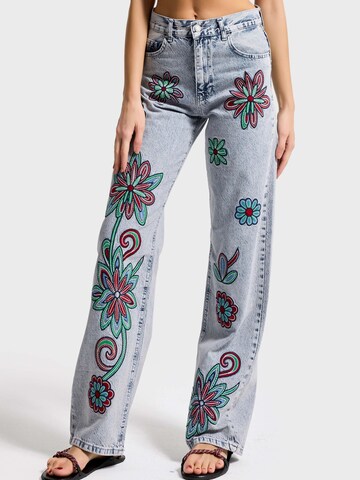 IT'S BASIC Loosefit Jeans 'LOOSE MID RISE JEANS' in Blauw: voorkant