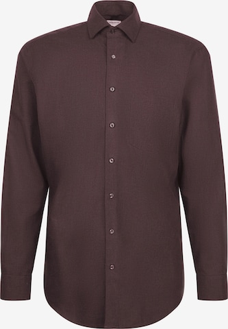 SEIDENSTICKER Zakelijk overhemd in Bruin: voorkant