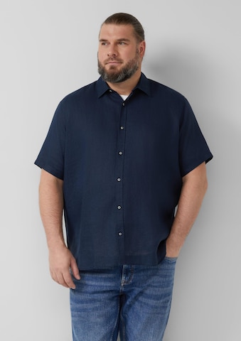 s.Oliver Regular fit Button Up Shirt in Blue: front
