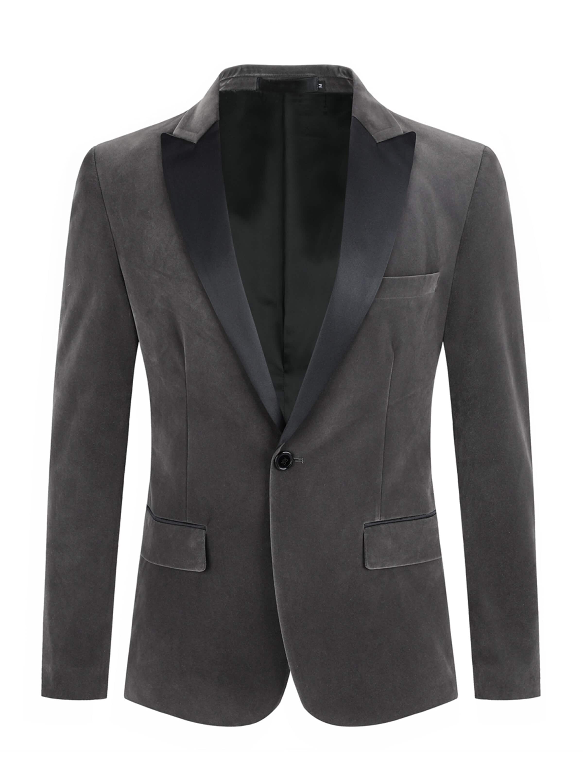ALLTHEMEN Suit Jacket 'Lichtung' in Grey: front