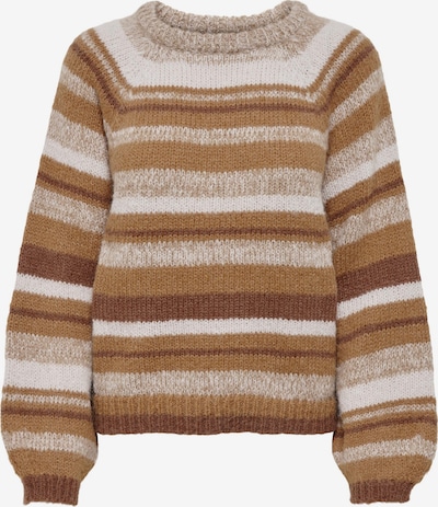 ONLY Carmakoma Пуловер 'Abby' в бежово / кафяво / бяло, Преглед на продукта