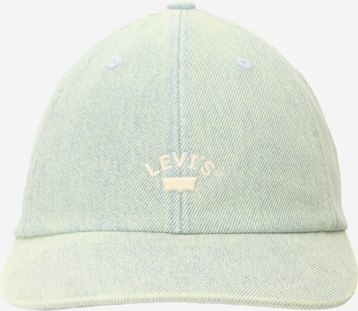 55-60 dydžio Kepurė 'Lazy Girl' iš LEVI'S ®, spalva – dramblio kaulo / tamsiai (džinso) mėlyna / pastelinė žalia, Prekių apžvalga