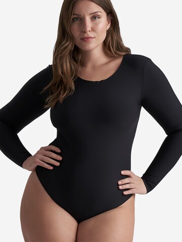 Body modelant 'Bodysuit Long Sleeve' Bye Bra en noir : devant