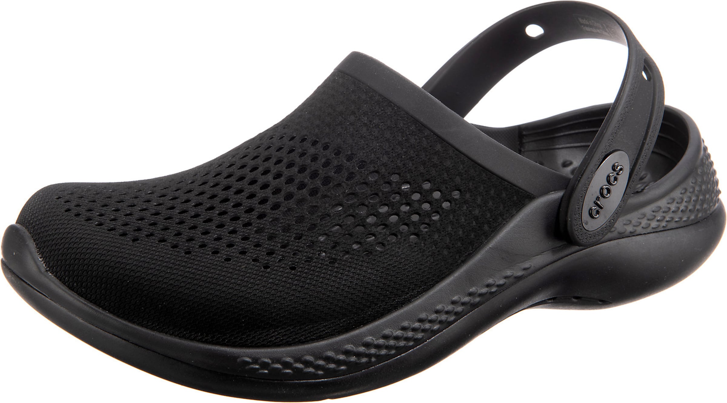 Crocs Clogs 'Literide 360' in Schwarz: Vorderseite